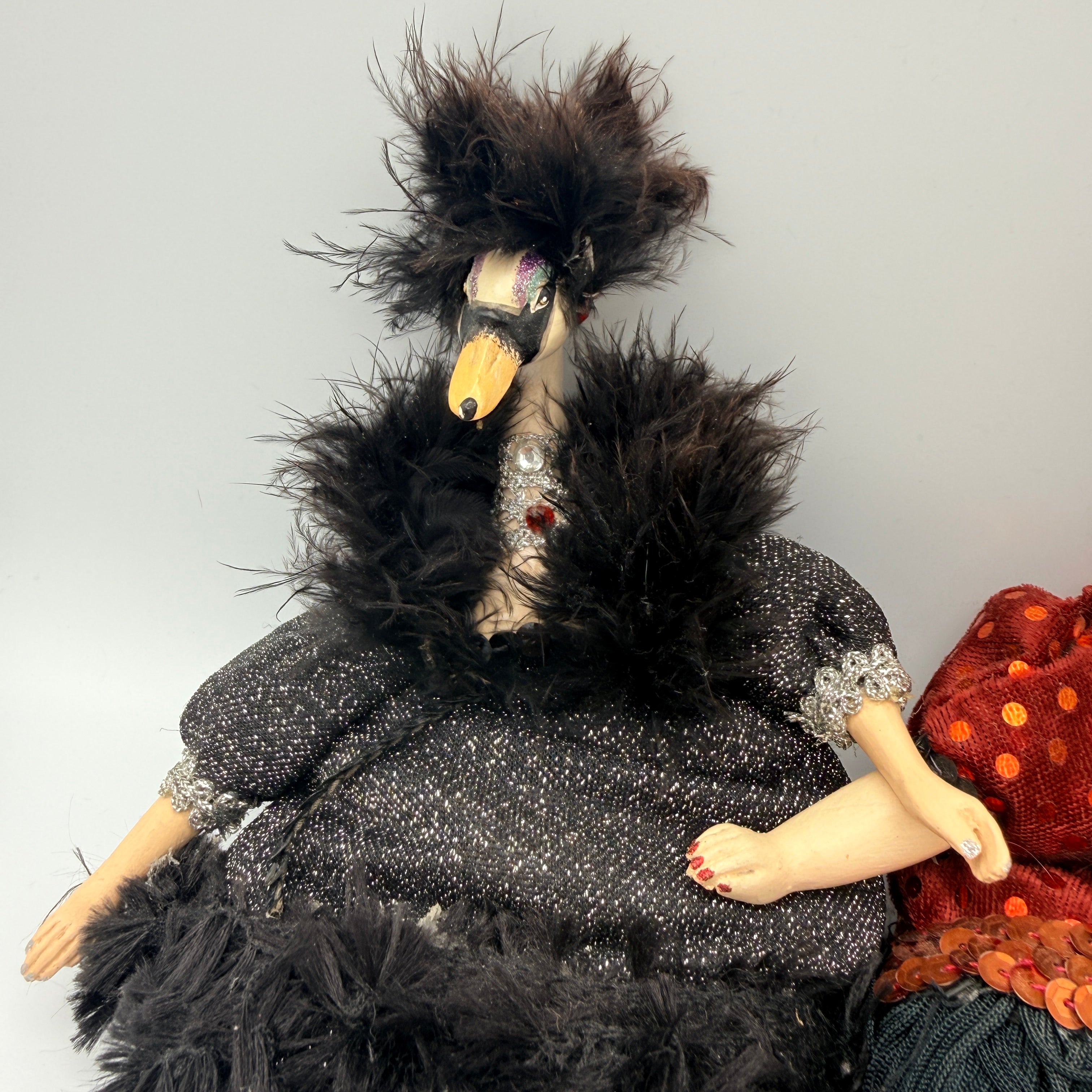 Wayne M. Kleski 2 Art Dolls Showgirls Tierfiguren 1990er/2000er Wayne M. Kleski