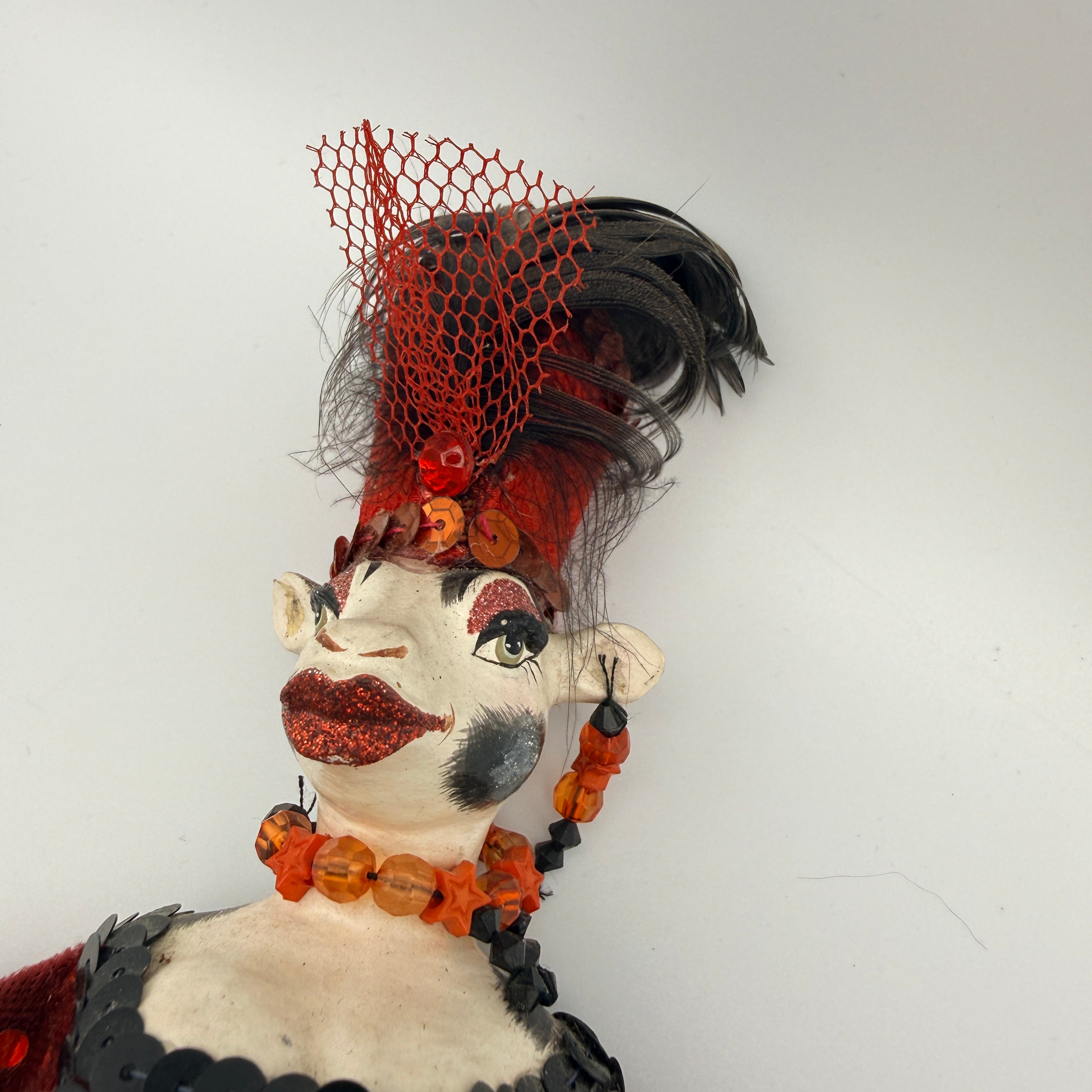 Wayne M. Kleski 2 Art Dolls Showgirls Tierfiguren 1990er/2000er Wayne M. Kleski