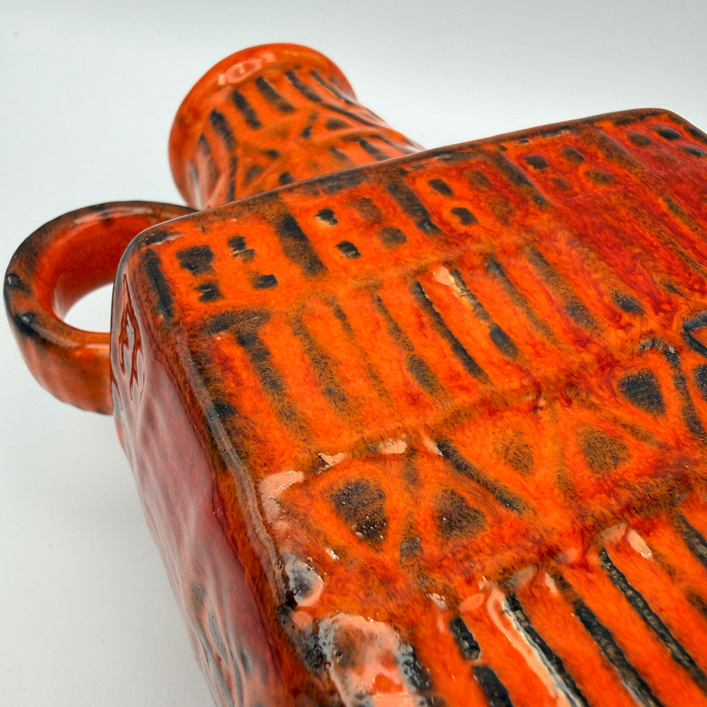 Bay Keramik Bodo Mans Vase 71-17 Orange West Germany 1960er Jahre Bay Keramik