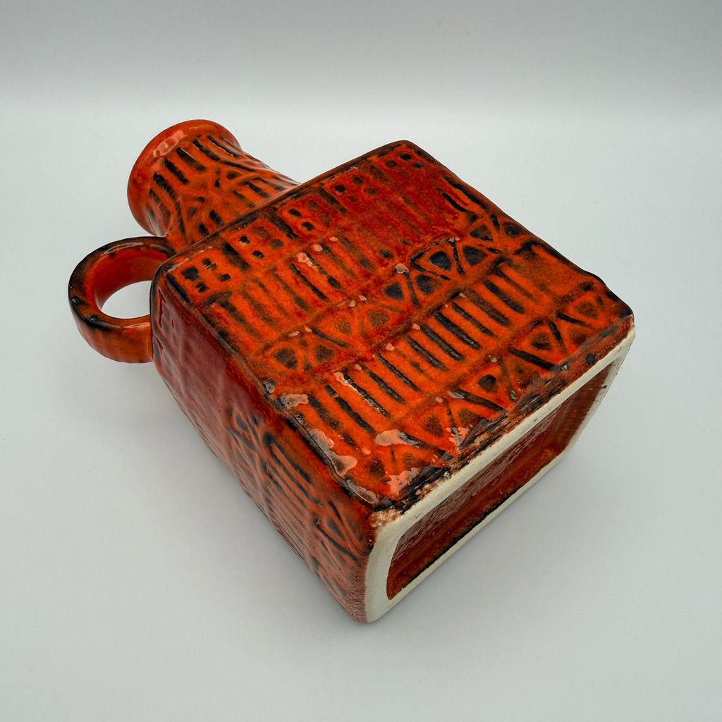 Bay Keramik Bodo Mans Vase 71-17 Orange West Germany 1960er Jahre Bay Keramik