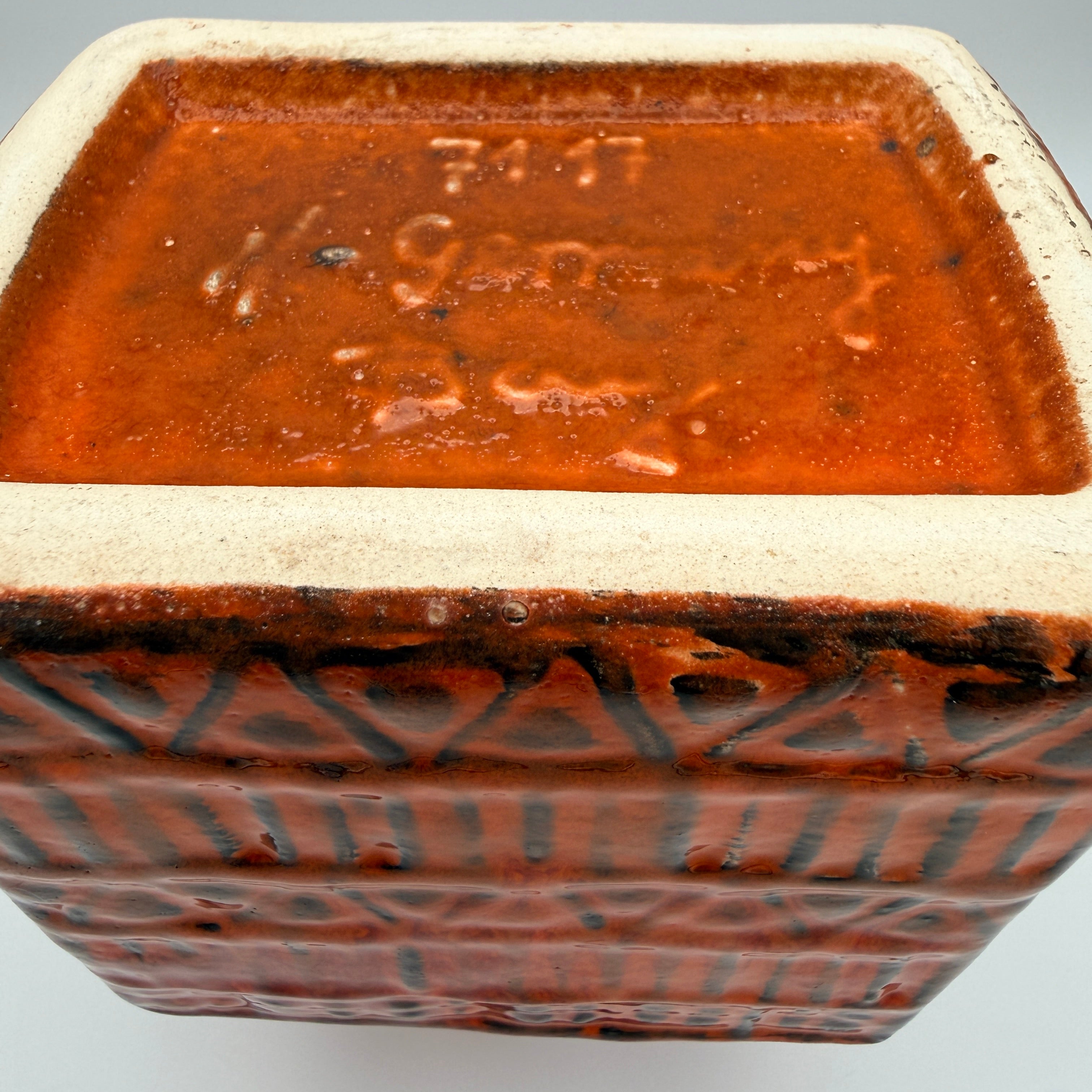 Bay Keramik Bodo Mans Vase 71-17 Orange West Germany 1960er Jahre Bay Keramik
