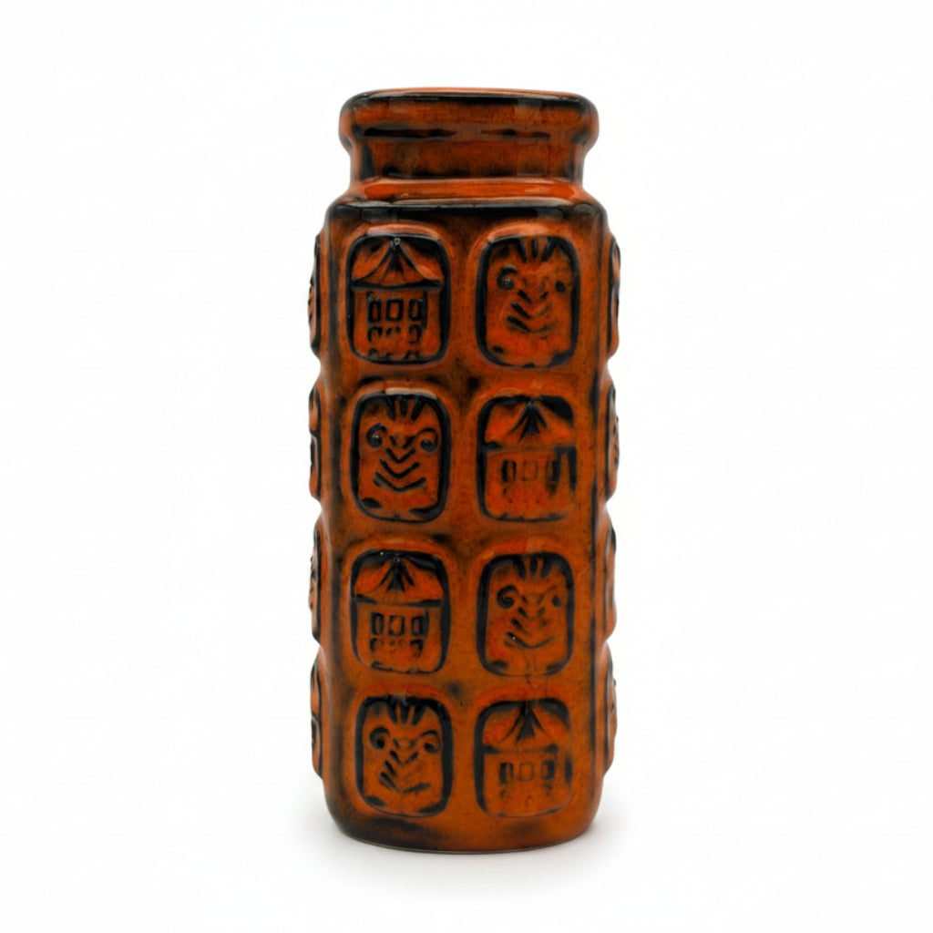 Bay Keramik Bodo Mans Vase 937-17 Orange WGP 1960er/70er Jahre Bay Keramik