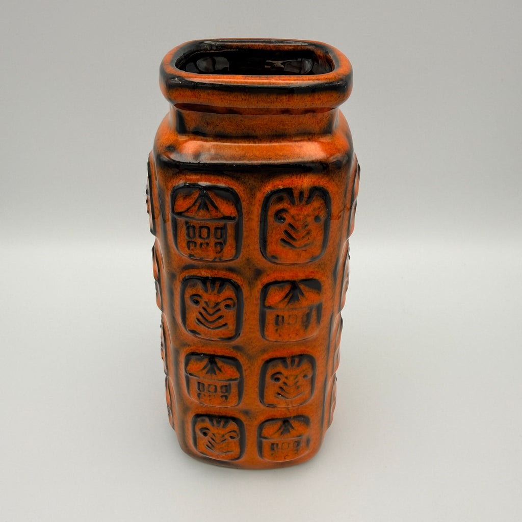 Bay Keramik Bodo Mans Vase 937-17 Orange WGP 1960er/70er Jahre Bay Keramik