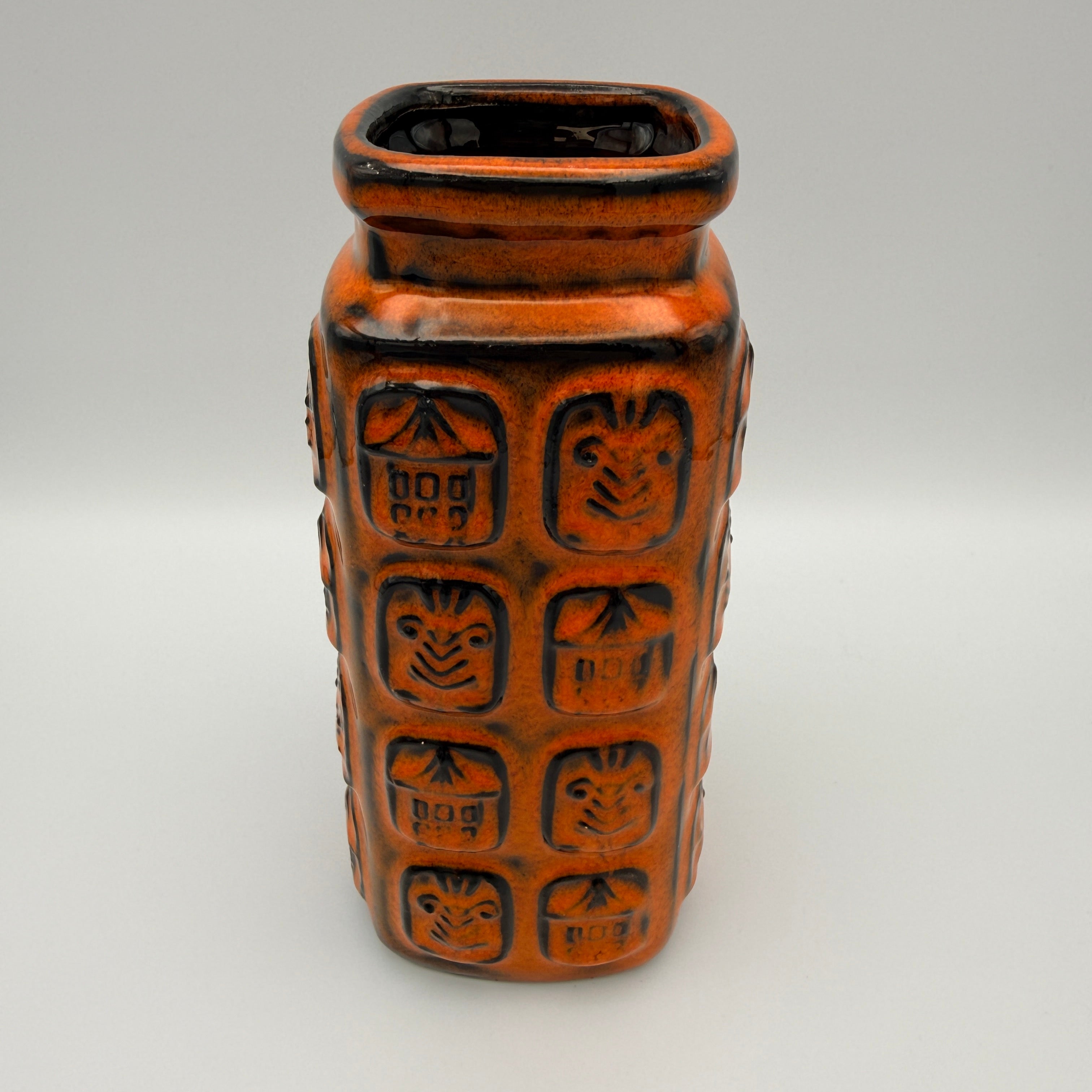 Bay Keramik Bodo Mans Vase 937-17 Orange WGP 1960er/70er Jahre Bay Keramik