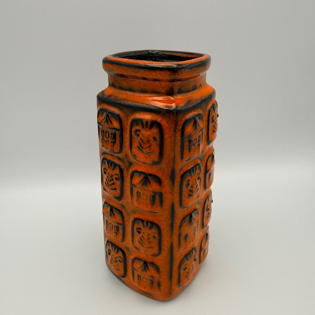 Bay Keramik Bodo Mans Vase 937-17 Orange WGP 1960er/70er Jahre Bay Keramik