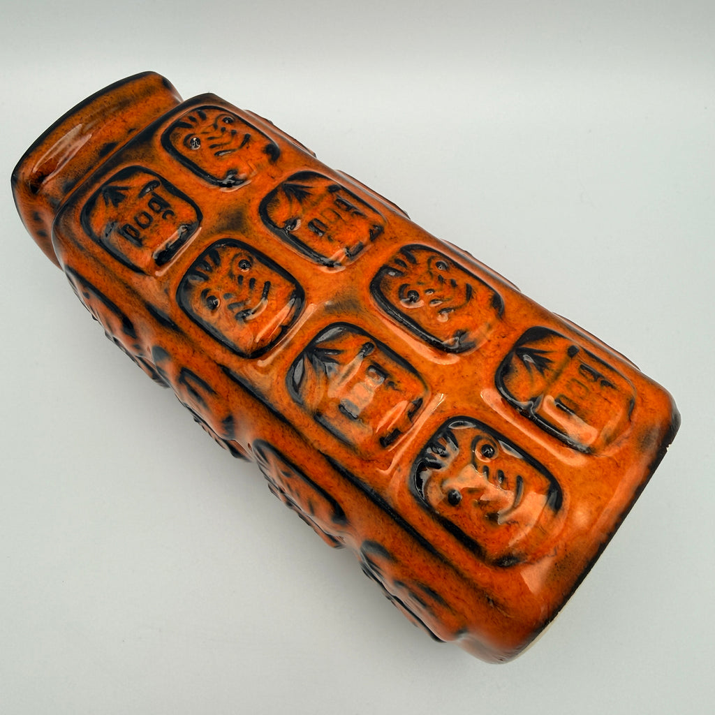 Bay Keramik Bodo Mans Vase 937-17 Orange WGP 1960er/70er Jahre Bay Keramik