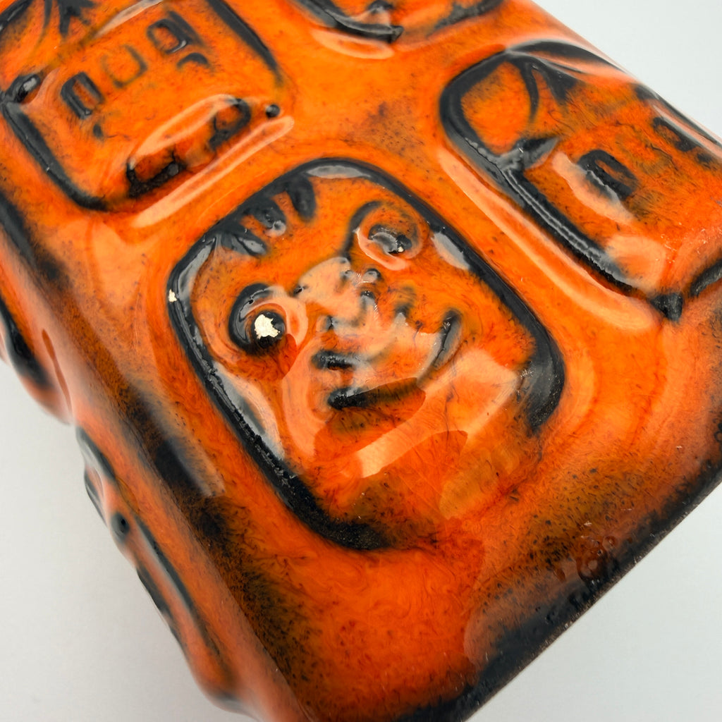 Bay Keramik Bodo Mans Vase 937-17 Orange WGP 1960er/70er Jahre Bay Keramik