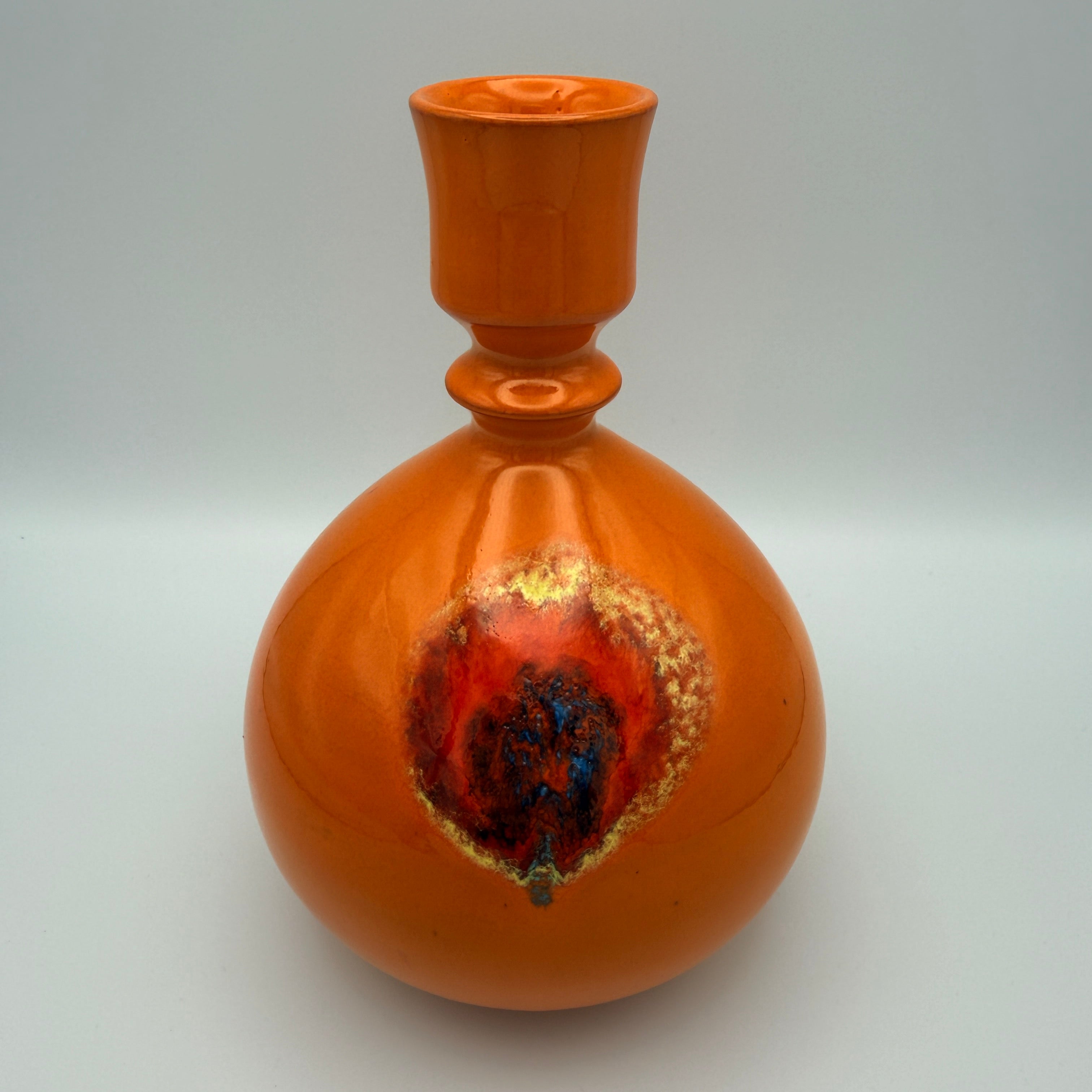 Vintage Kerzenhalter Keramik Orange Mid Century 1960er/70er Jahre Showroom Ansbach