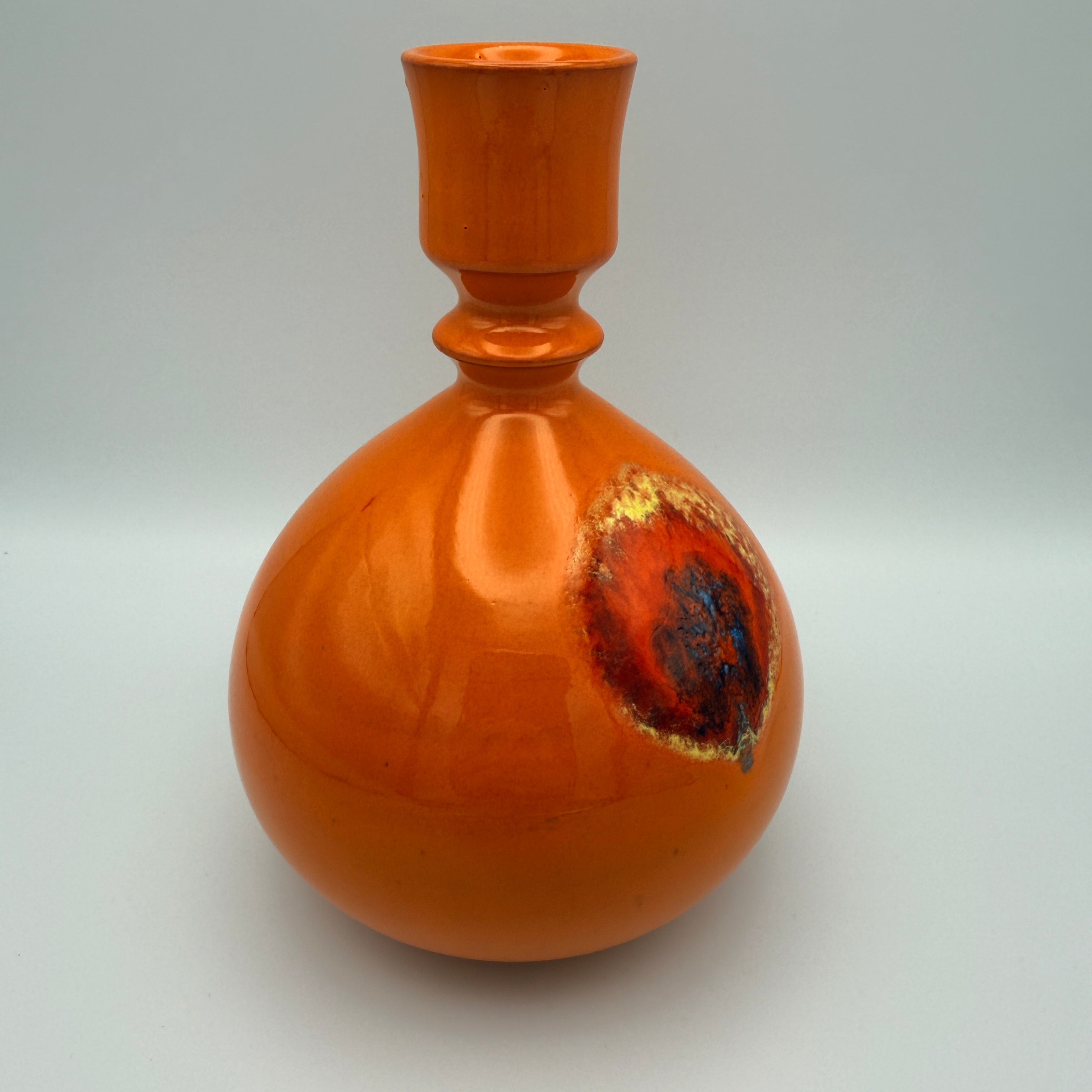 Vintage Kerzenhalter Keramik Orange Mid Century 1960er/70er Jahre Showroom Ansbach
