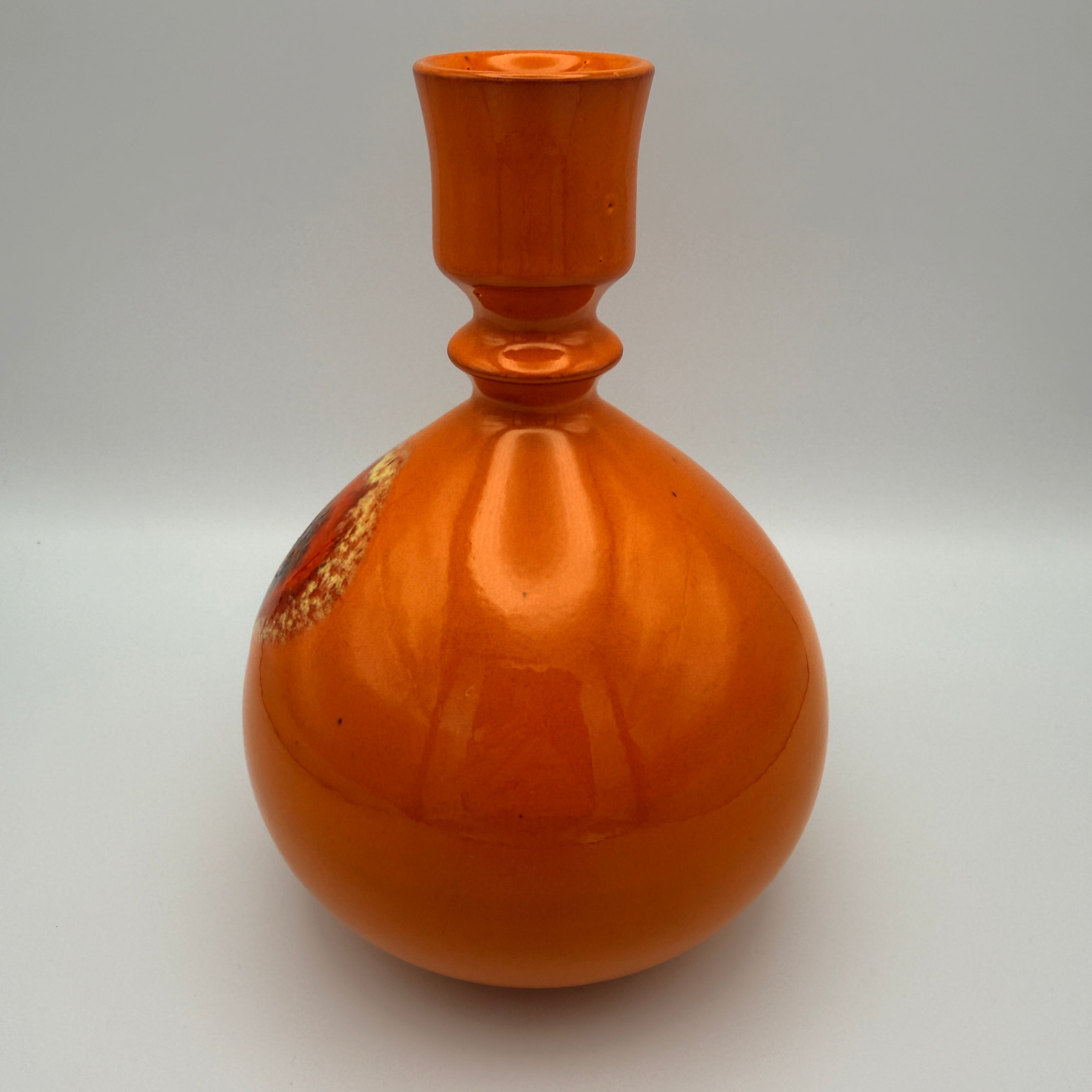 Vintage Kerzenhalter Keramik Orange Mid Century 1960er/70er Jahre Showroom Ansbach