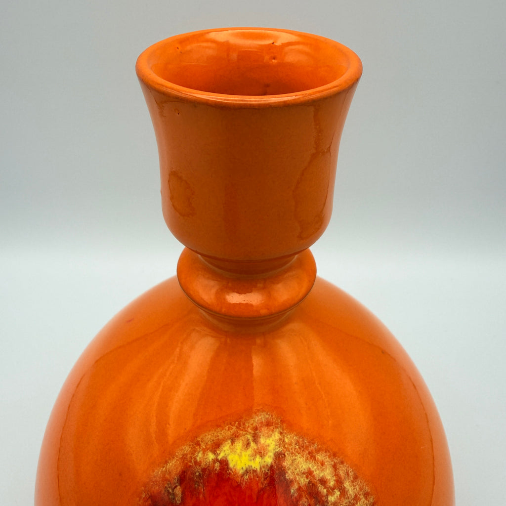 Vintage Kerzenhalter Keramik Orange Mid Century 1960er/70er Jahre Showroom Ansbach