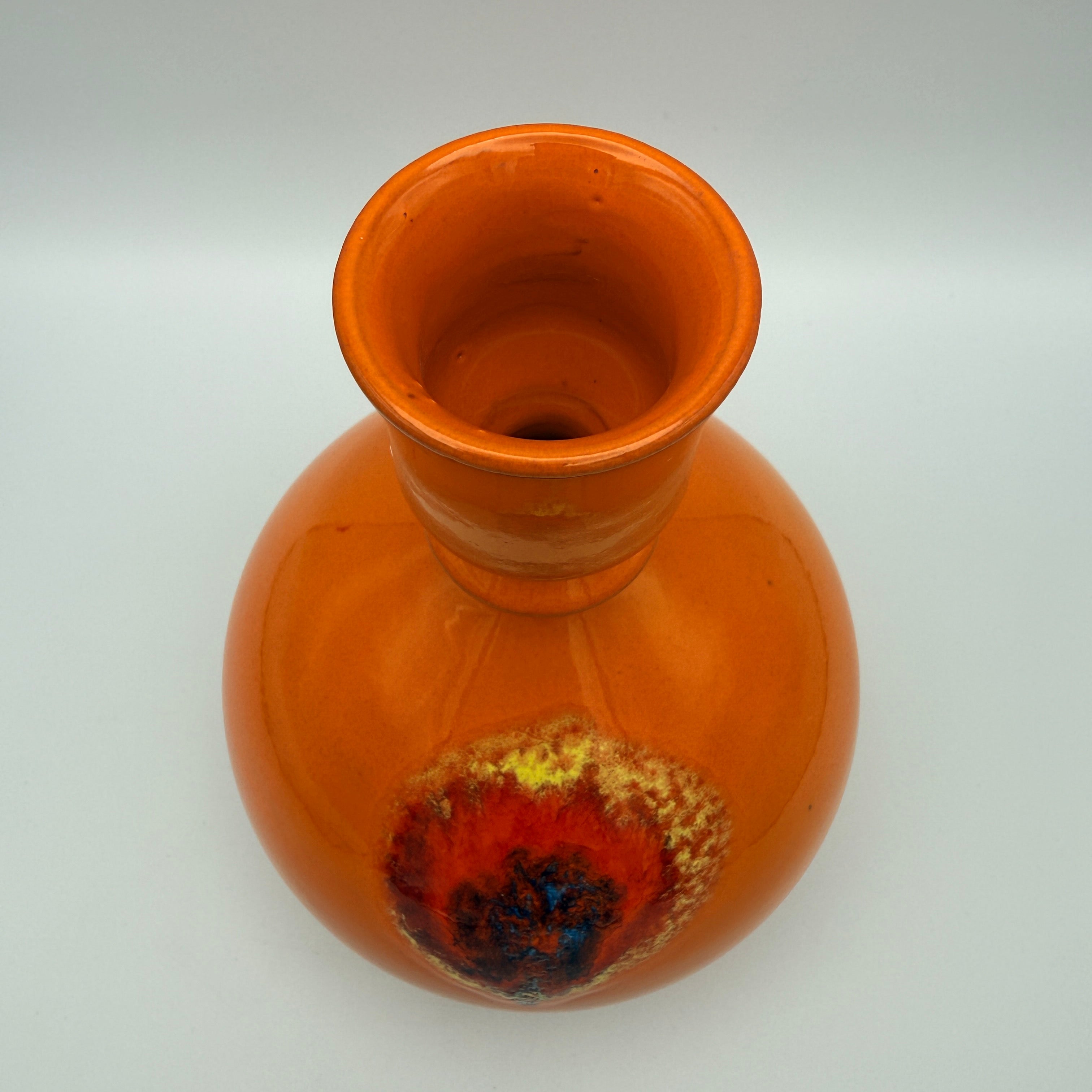 Vintage Kerzenhalter Keramik Orange Mid Century 1960er/70er Jahre Showroom Ansbach