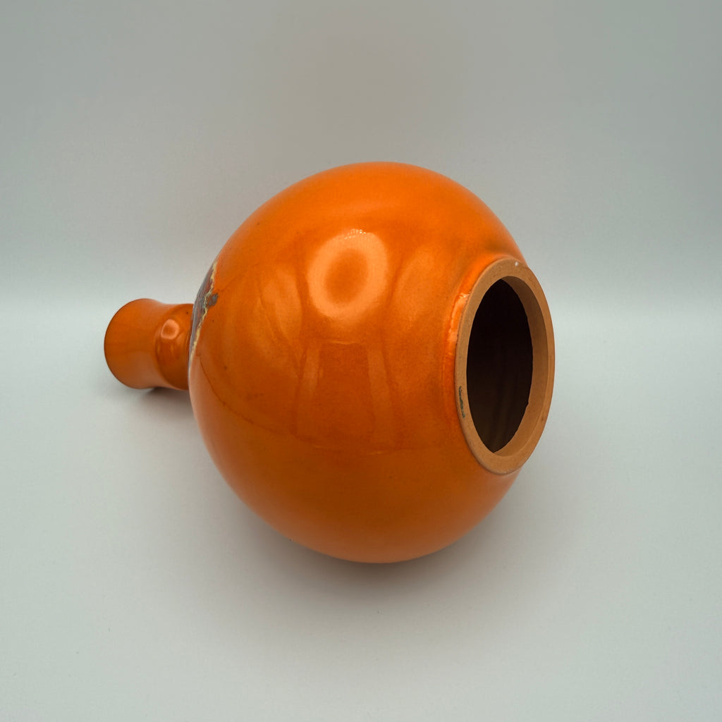 Vintage Kerzenhalter Keramik Orange Mid Century 1960er/70er Jahre Showroom Ansbach