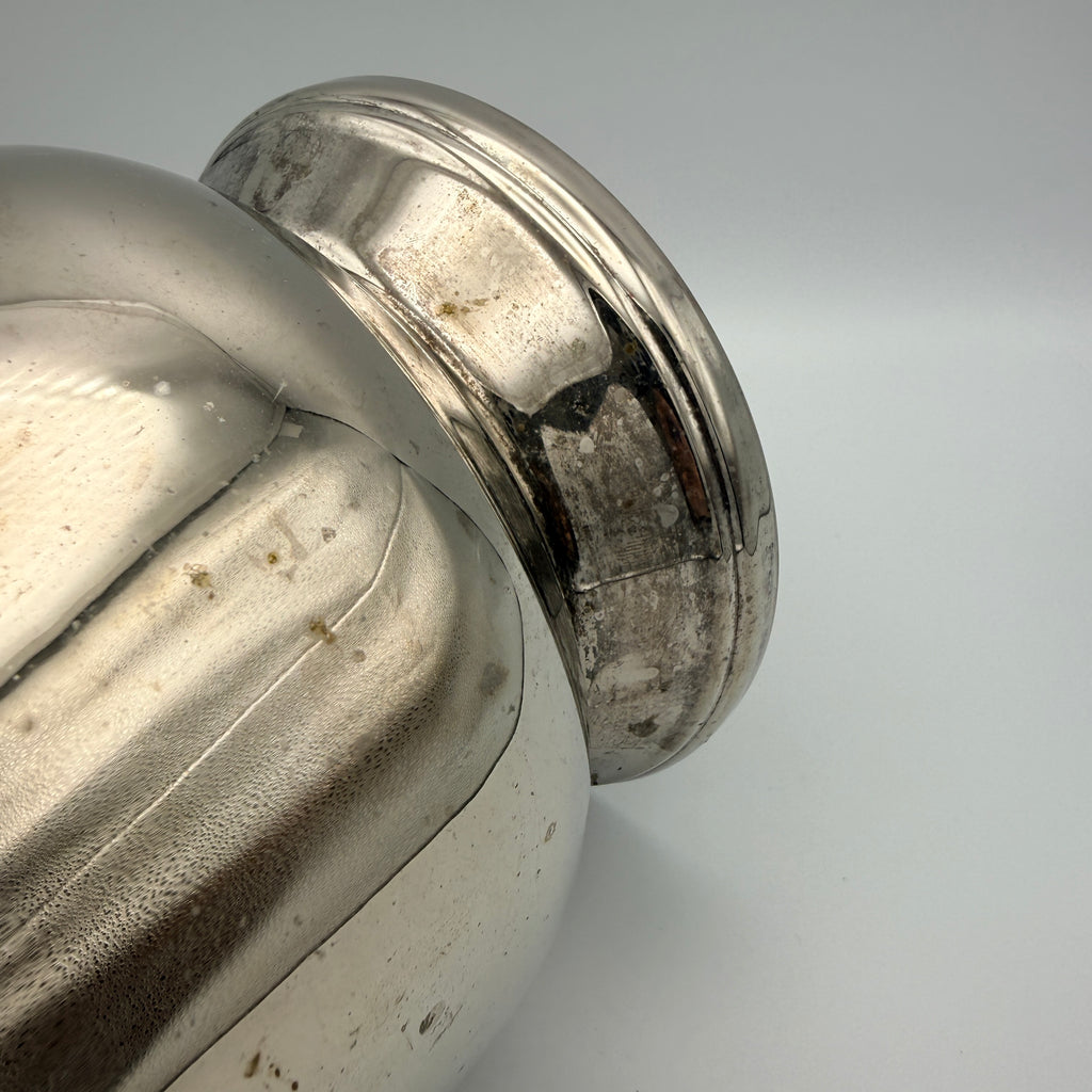 Art Déco Sektkühler versilbert Traubendekor 1940er–60er Jahre Showroom Ansbach