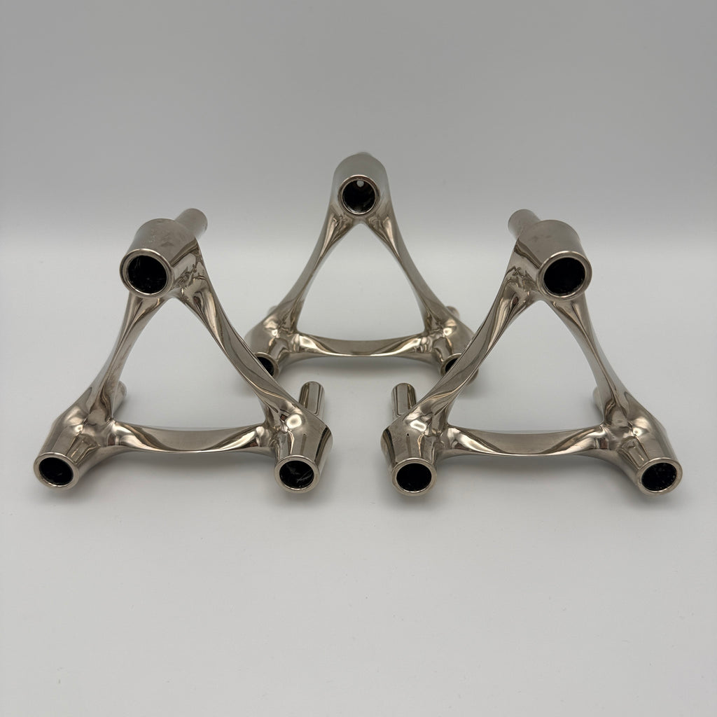 3x BMF Nagel 9151 modulare Kerzenhalter Chrom 1971–1985 BMF