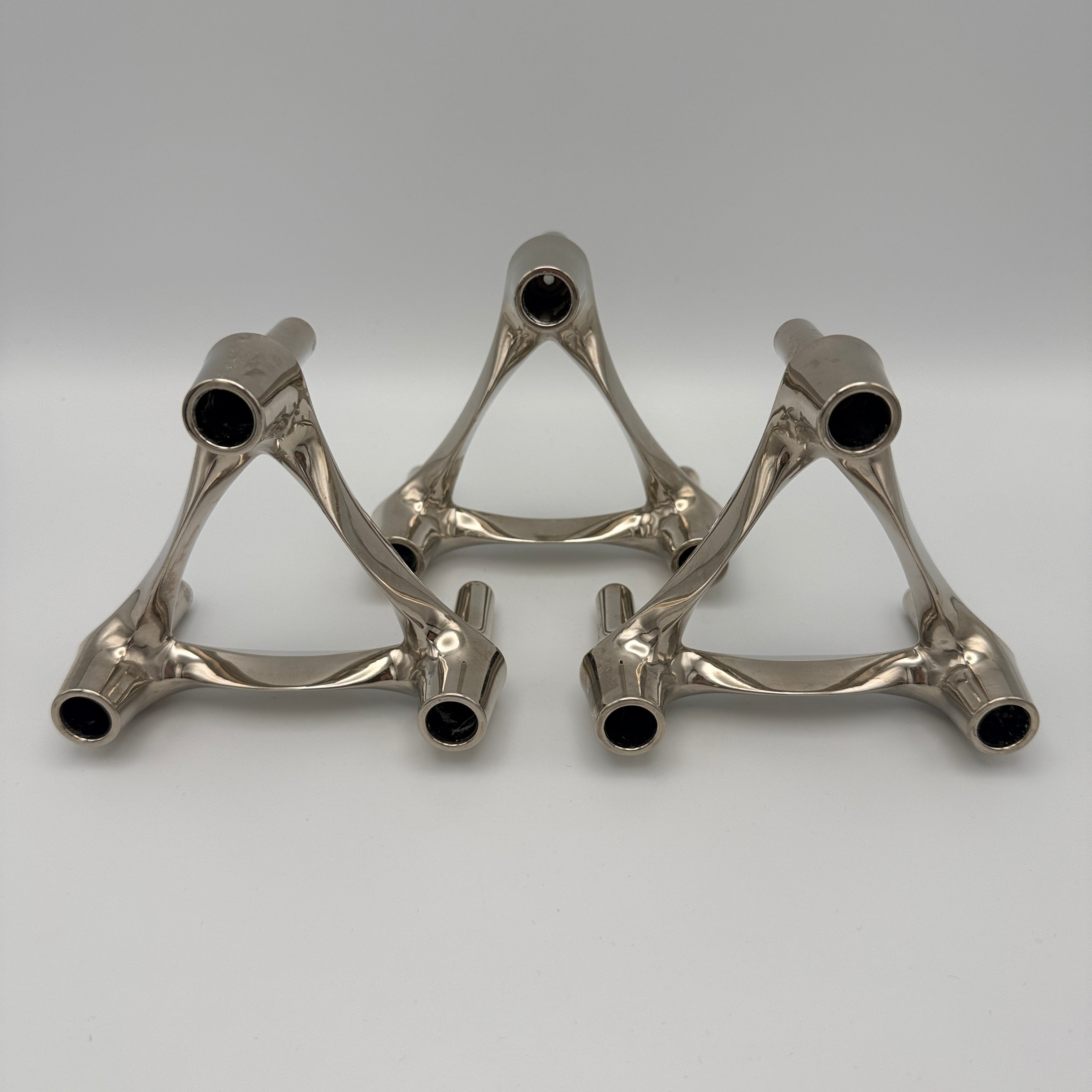 3x BMF Nagel 9151 modulare Kerzenhalter Chrom 1971–1985 BMF