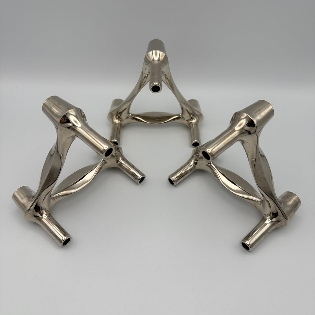 3x BMF Nagel 9151 modulare Kerzenhalter Chrom 1971–1985 BMF