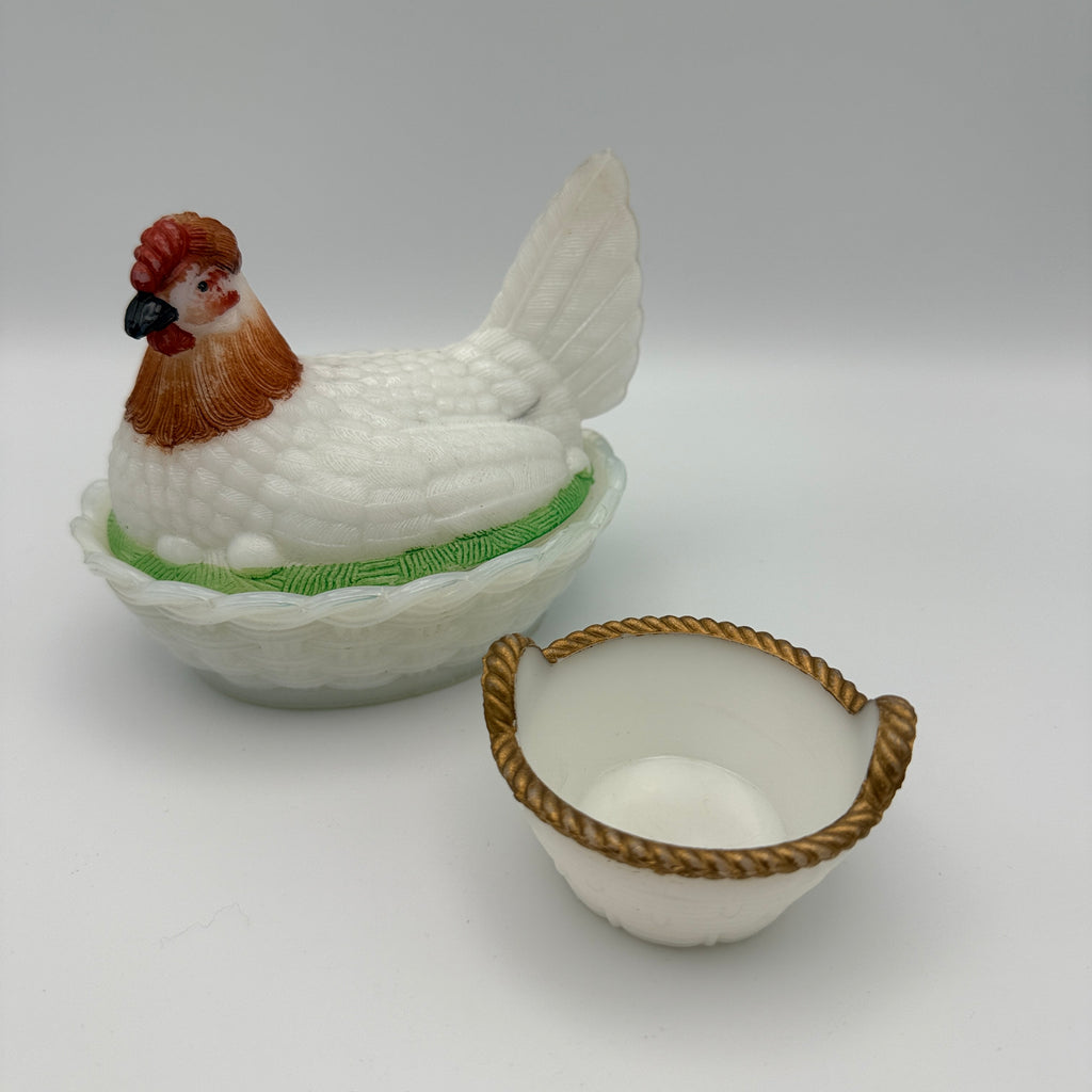 Antikes Eier-Service aus Manganglas von Vallérysthal & Portieux, ca. 1900 Vallérysthal & Portieux