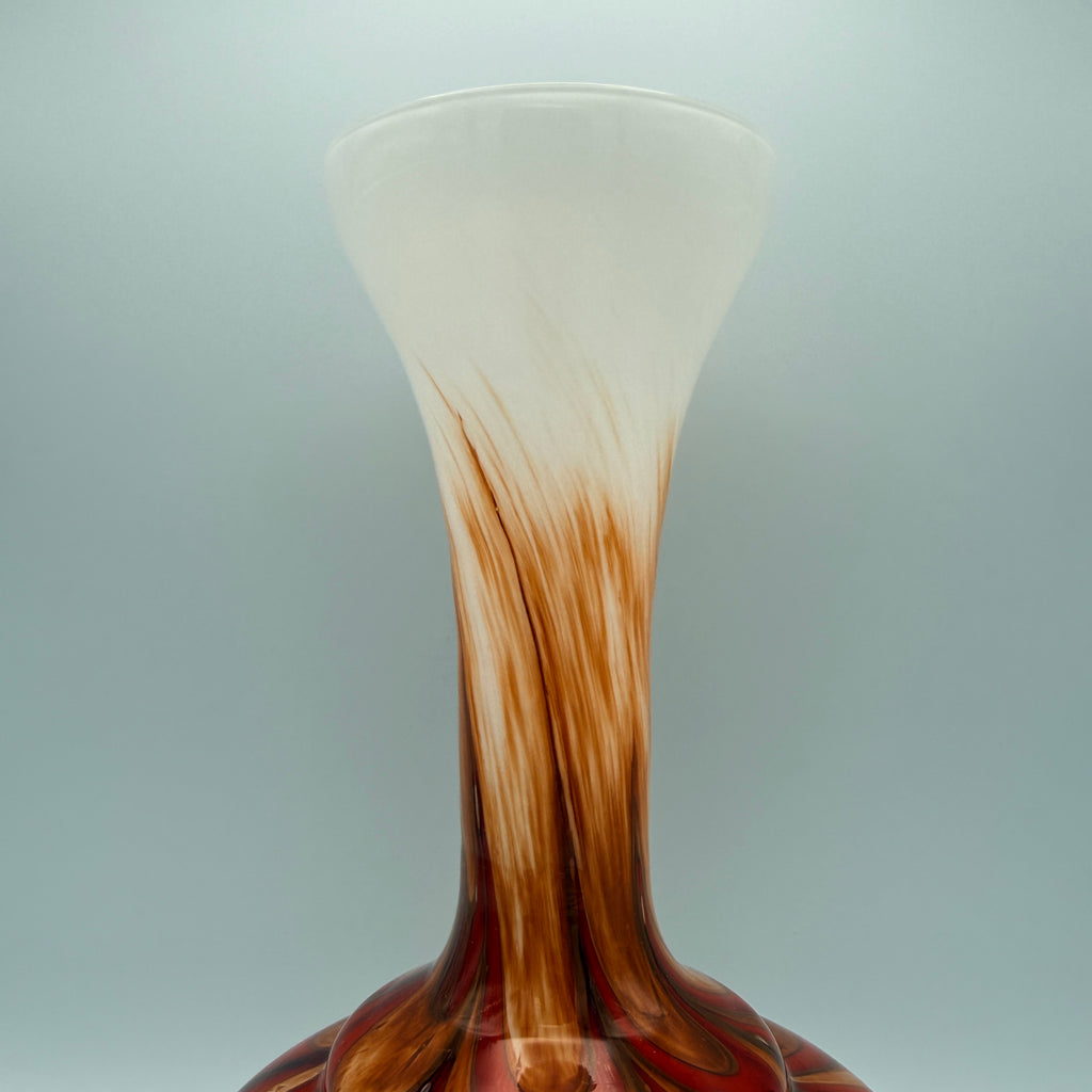 V.B. Opaline Florence Kunstglasvase, Italien, 1960er–1970er Jahre Vetreria Barbieri