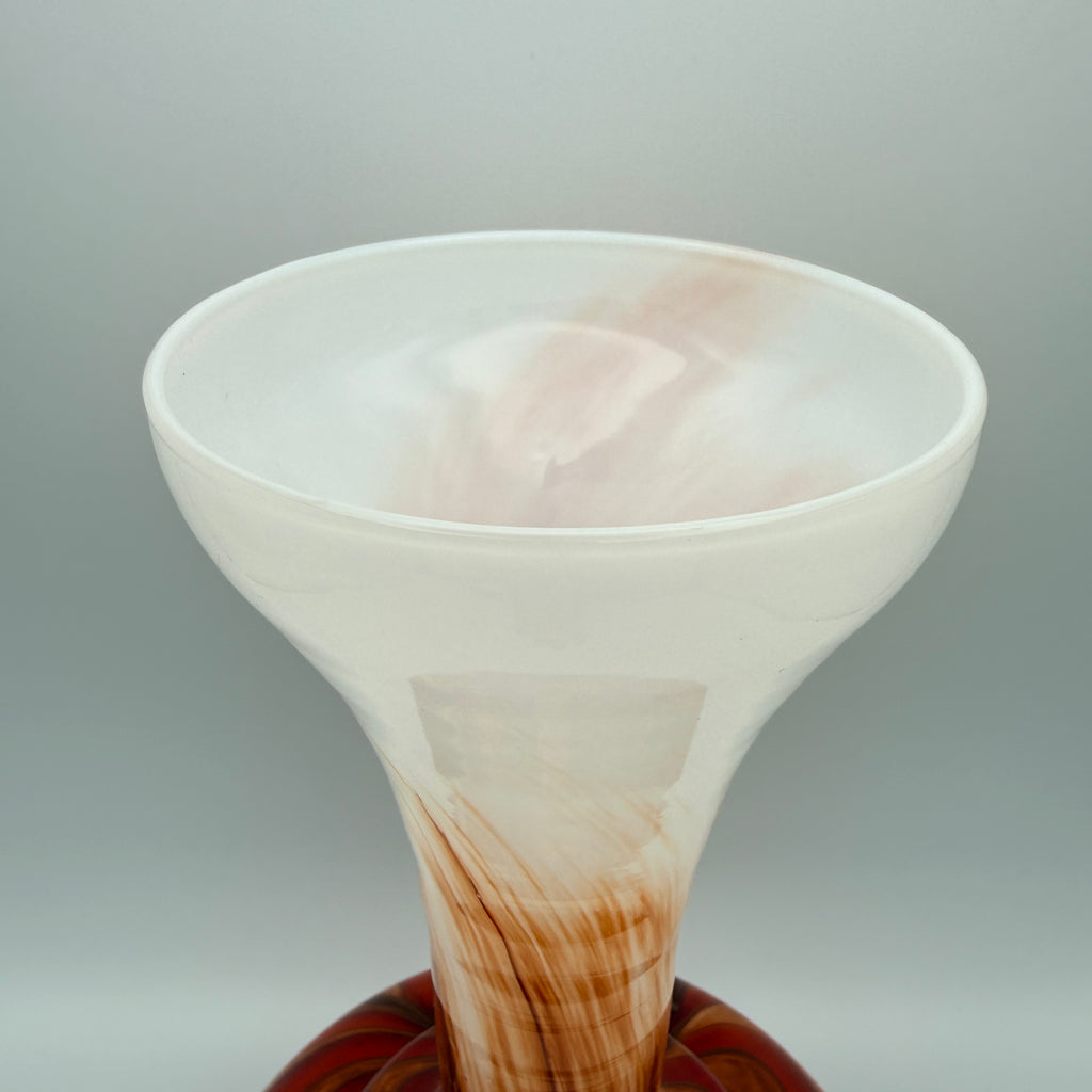 V.B. Opaline Florence Kunstglasvase, Italien, 1960er–1970er Jahre Vetreria Barbieri