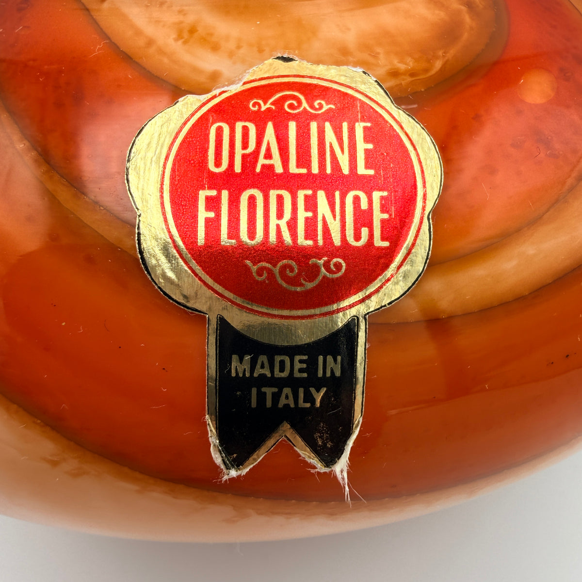 V.B. Opaline Florence Kunstglasvase, Italien, 1960er–1970er Jahre Vetreria Barbieri