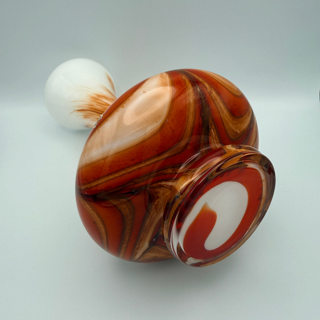 V.B. Opaline Florence Kunstglasvase, Italien, 1960er–1970er Jahre Vetreria Barbieri