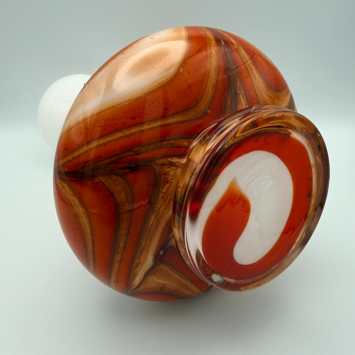 V.B. Opaline Florence Kunstglasvase, Italien, 1960er–1970er Jahre Vetreria Barbieri
