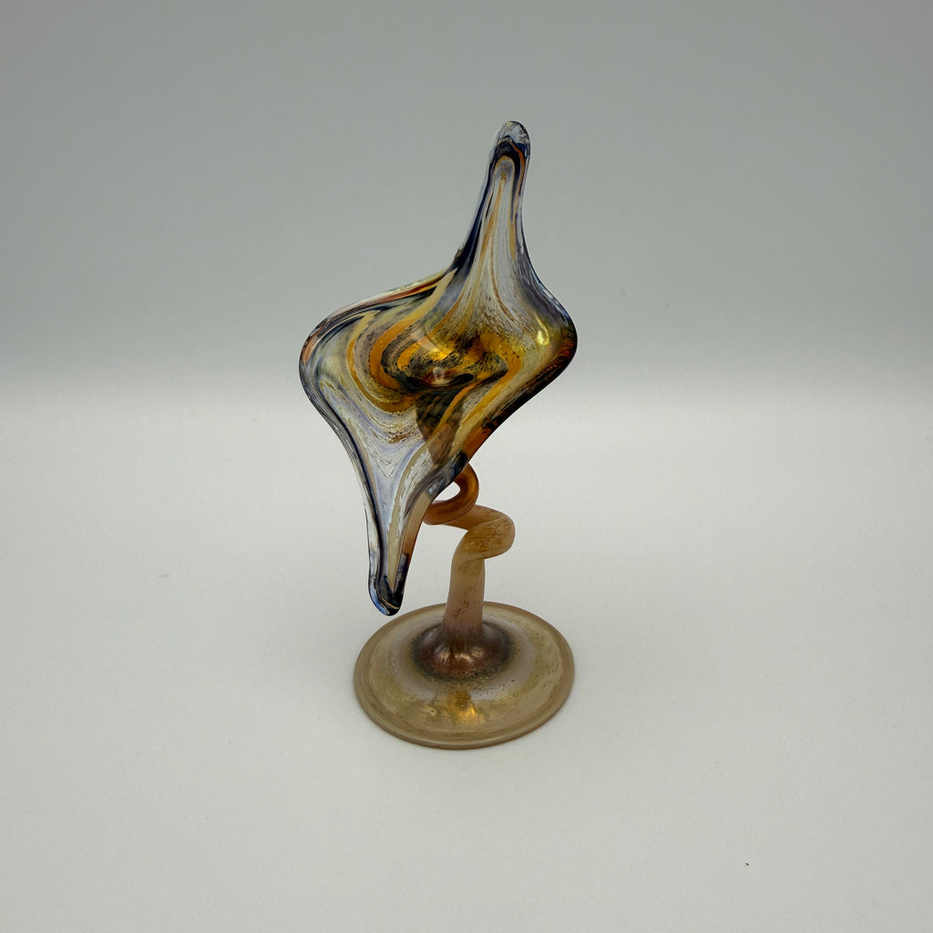 Filigrane Studioglas Skulptur I Handgeformtes Kunstglas I Vintage Showroom Ansbach