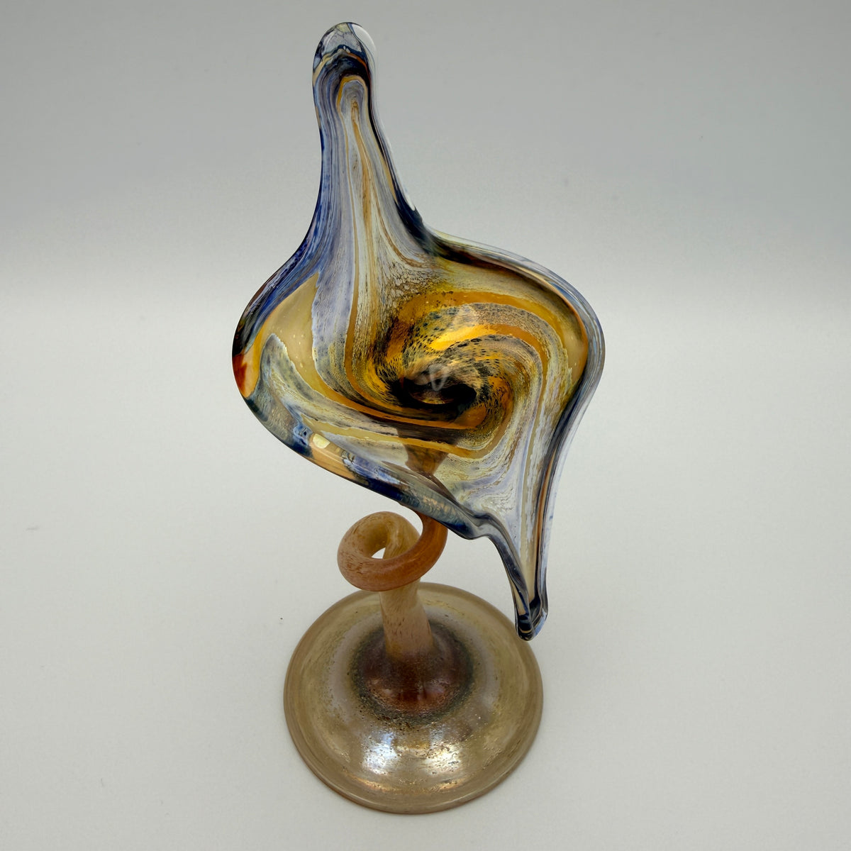 Filigrane Studioglas Skulptur I Handgeformtes Kunstglas I Vintage Showroom Ansbach