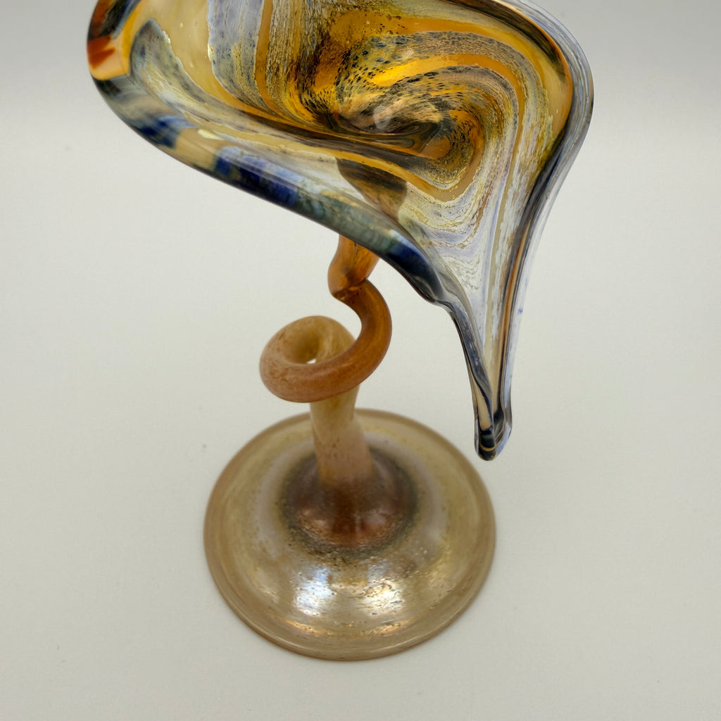 Filigrane Studioglas Skulptur I Handgeformtes Kunstglas I Vintage Showroom Ansbach