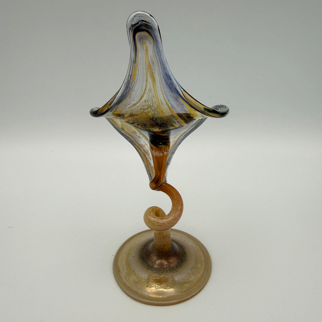 Filigrane Studioglas Skulptur I Handgeformtes Kunstglas I Vintage Showroom Ansbach