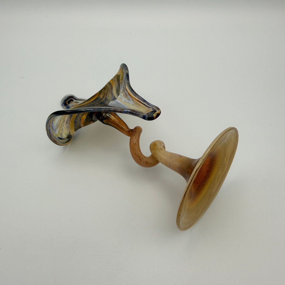 Filigrane Studioglas Skulptur I Handgeformtes Kunstglas I Vintage Showroom Ansbach