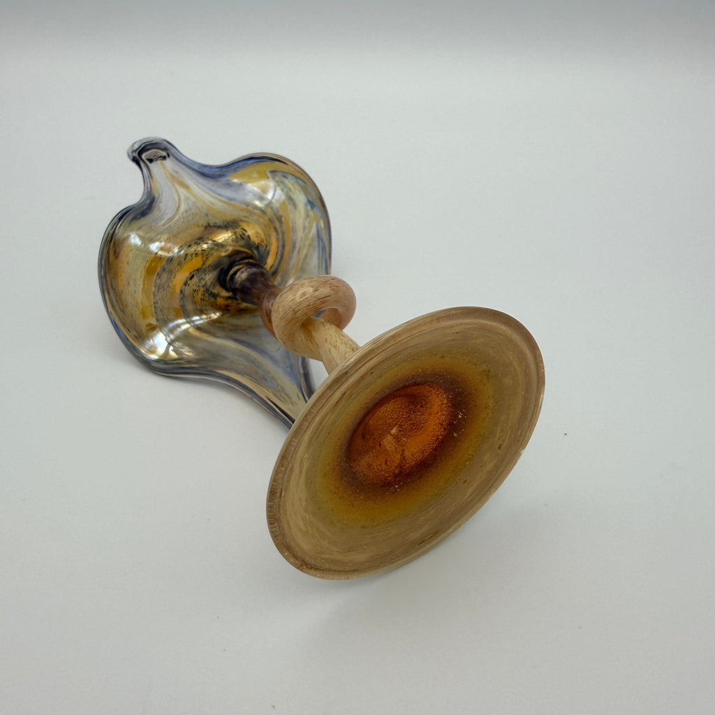 Filigrane Studioglas Skulptur I Handgeformtes Kunstglas I Vintage Showroom Ansbach