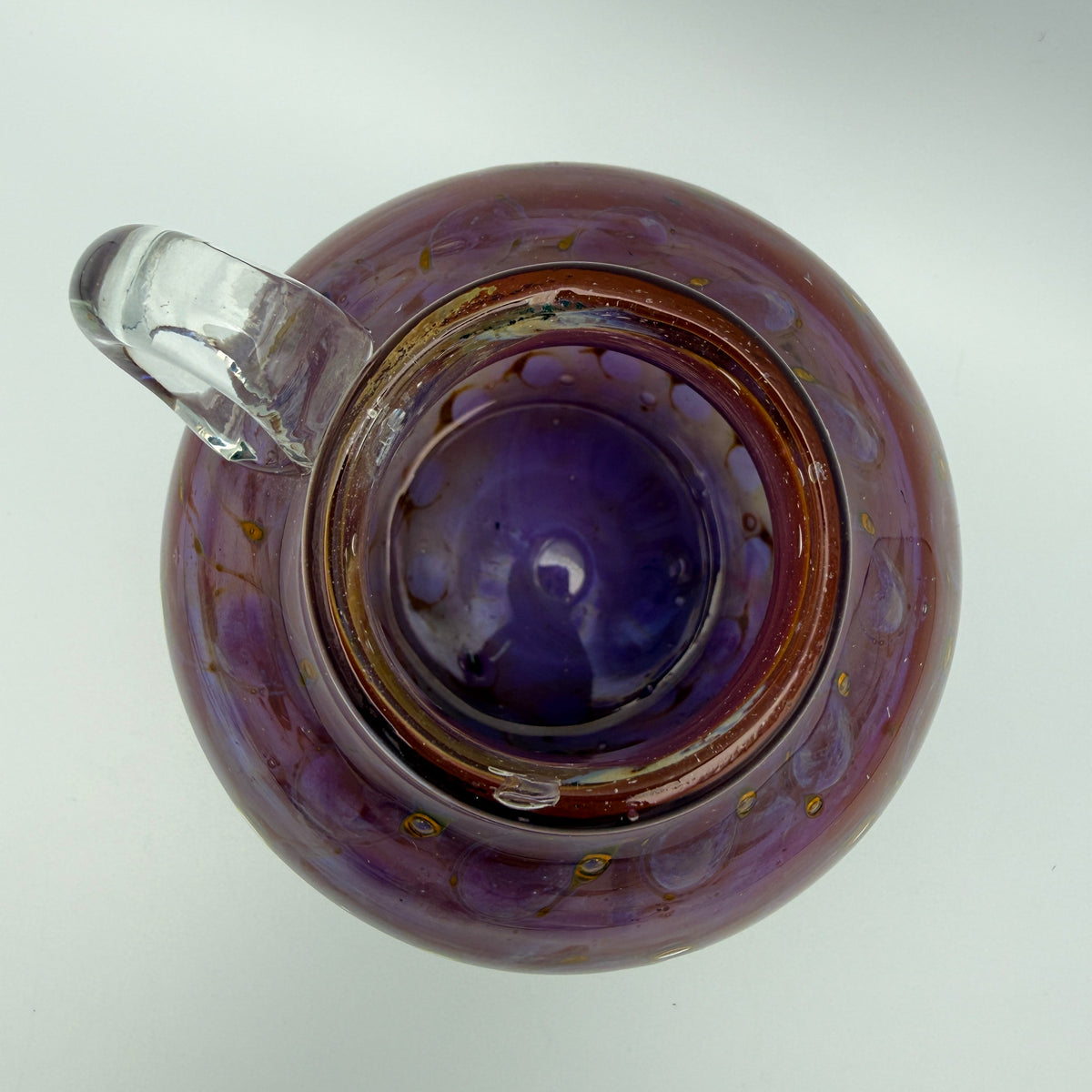 Eisch Pfauenauge Henkelvase I Irisierendes Studioglas I 1970er–1980er Glashütte Eisch