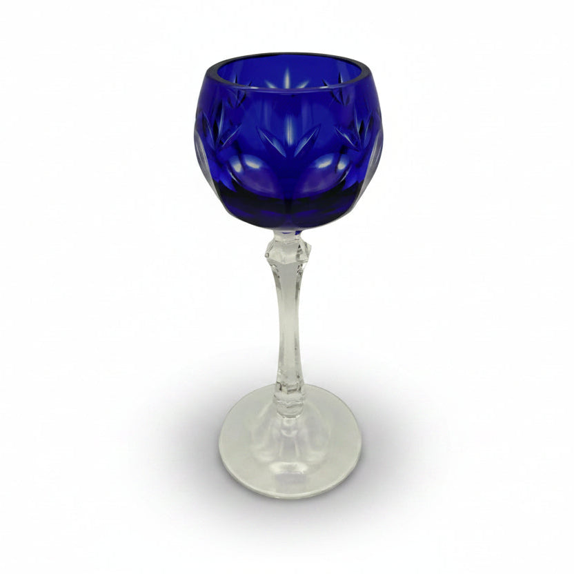 WMF Cristal Cabinet Likörglas I Kobaltblauer Überfang I 1970er–1980er WMF