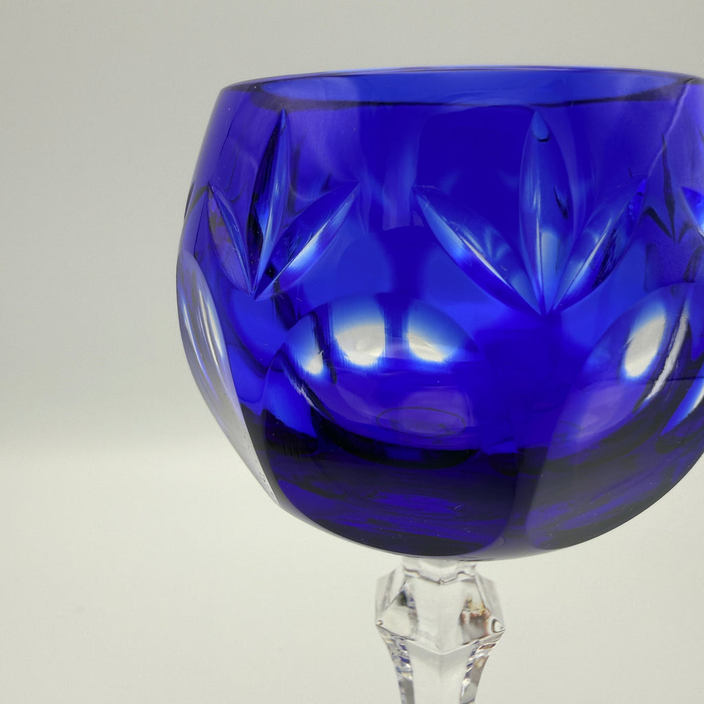 WMF Cristal Cabinet Likörglas I Kobaltblauer Überfang I 1970er–1980er WMF