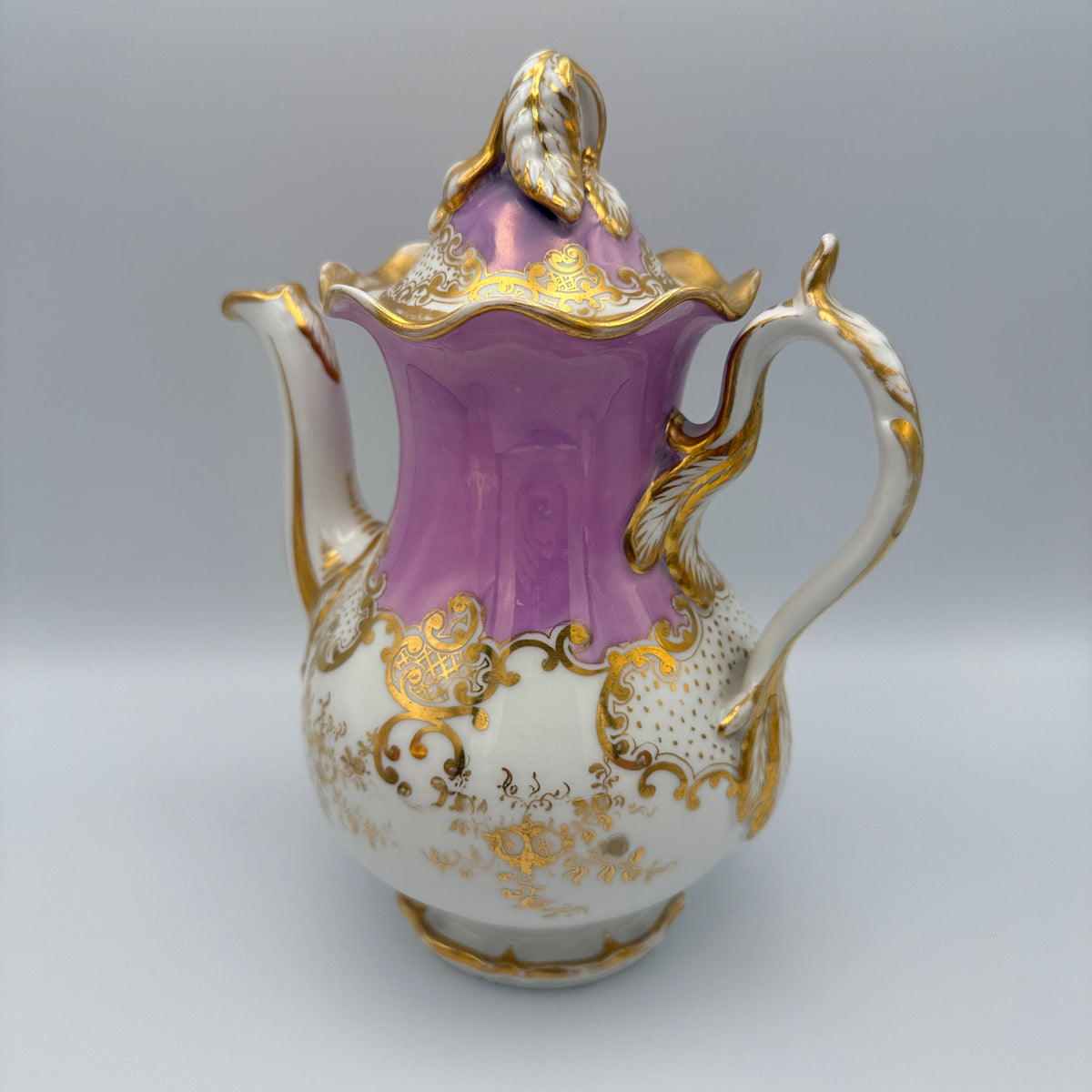 KPM Krister Kaffee- & Teeservice für 2 – Rosa & Gold – um 1870–1890 KPM Krister