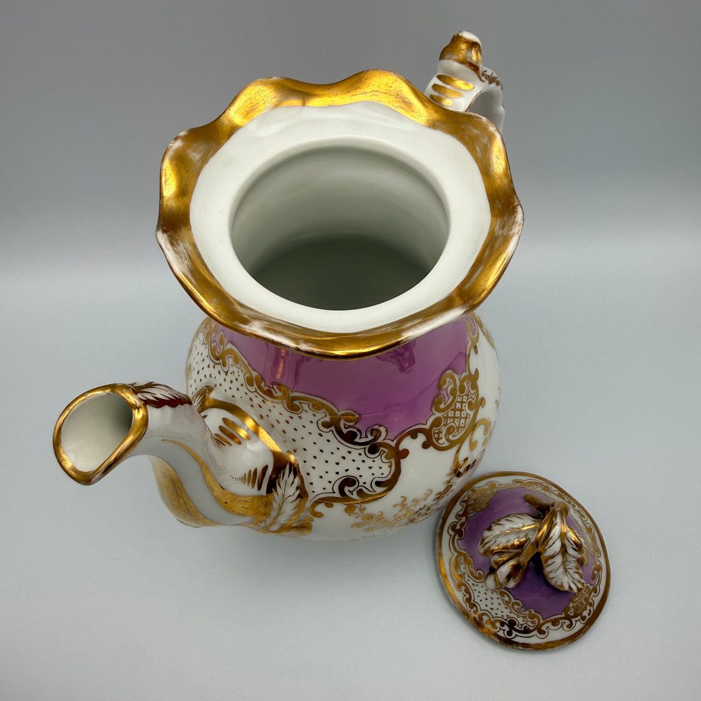 KPM Krister Kaffee- & Teeservice für 2 – Rosa & Gold – um 1870–1890 KPM Krister