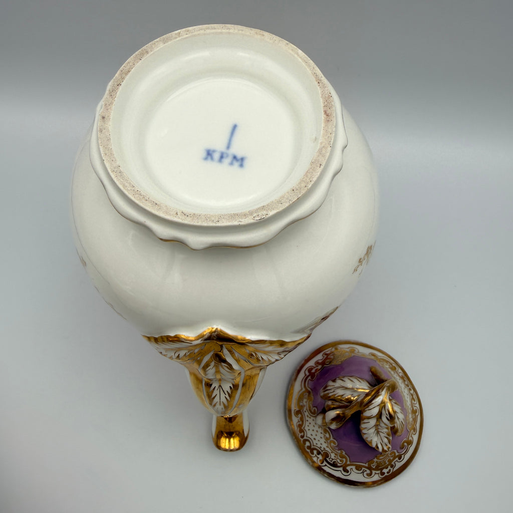 KPM Krister Kaffee- & Teeservice für 2 – Rosa & Gold – um 1870–1890 KPM Krister