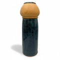 Signierte Studiokeramik-Vase Unikat 1985 – 29 cm – blaue Effektglasur Showroom Ansbach
