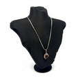 Vintage 925 Silber Kette mit Karneol-Anhänger 1970er–1980er Showroom Ansbach
