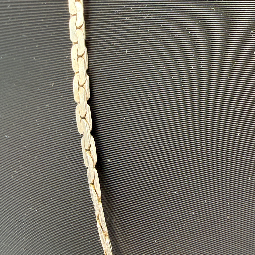 Vintage 925 Silber Kette mit Karneol-Anhänger 1970er–1980er Showroom Ansbach