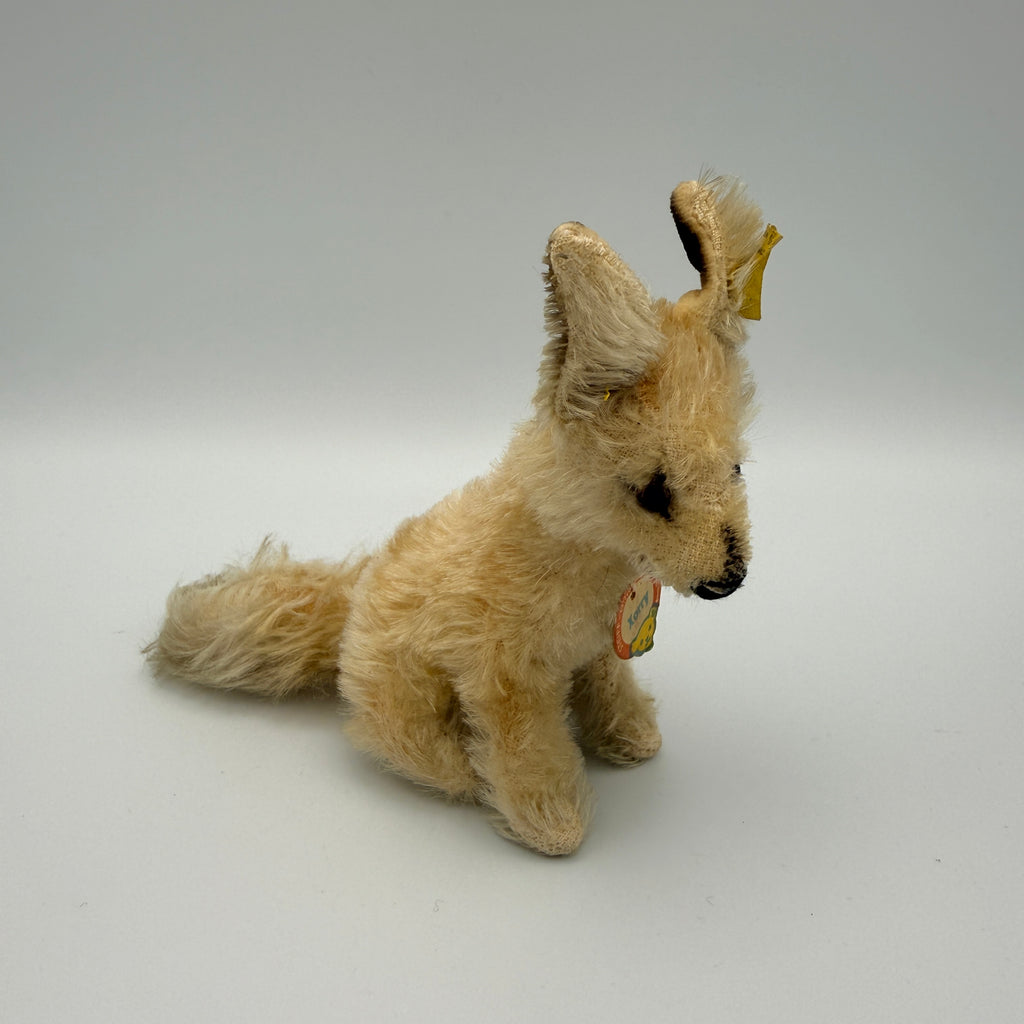 5 Steiff Tiere Bambi Xorry Jocko Bazi Goldy Knopf Fahne 1950er–70er Steiff