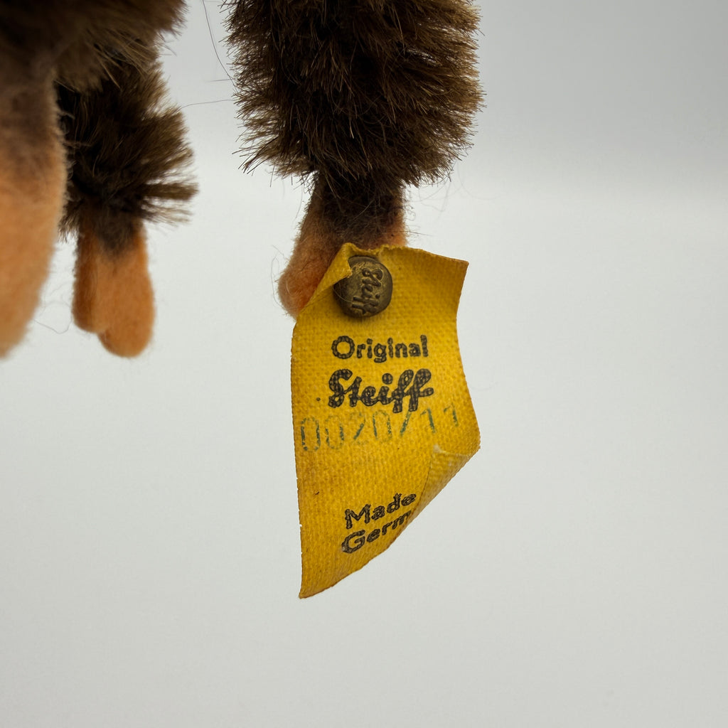 5 Steiff Tiere Bambi Xorry Jocko Bazi Goldy Knopf Fahne 1950er–70er Steiff