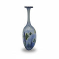 Studioglas Vase signiert Schmid JS/IS 94 blau-grün 1994 Showroom Ansbach