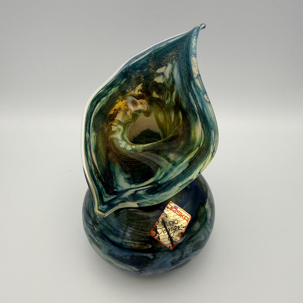 JOSKA Studio Design Studioglas Vase mundgeblasen 1980er/90er Jahre Joska