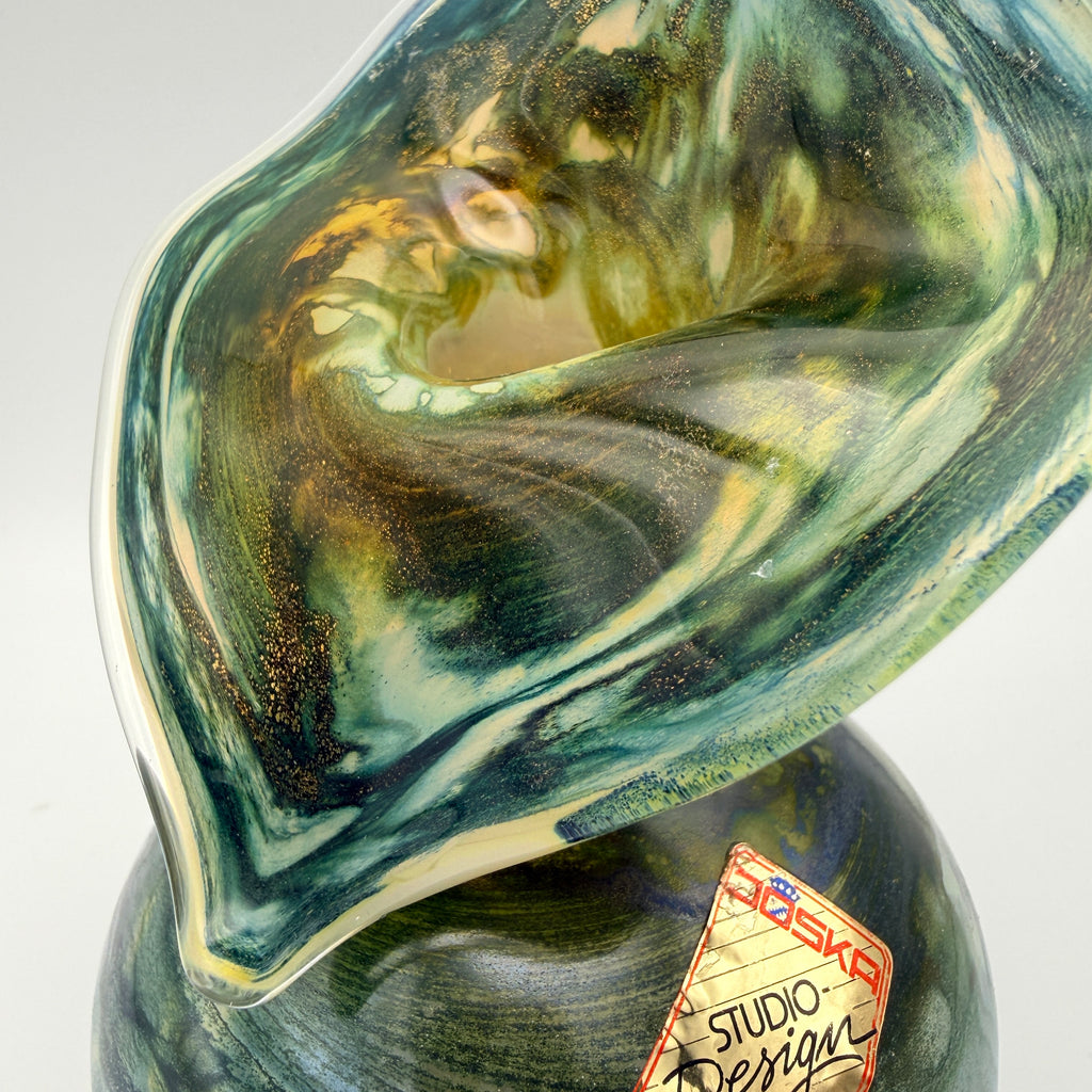 JOSKA Studio Design Studioglas Vase mundgeblasen 1980er/90er Jahre Joska