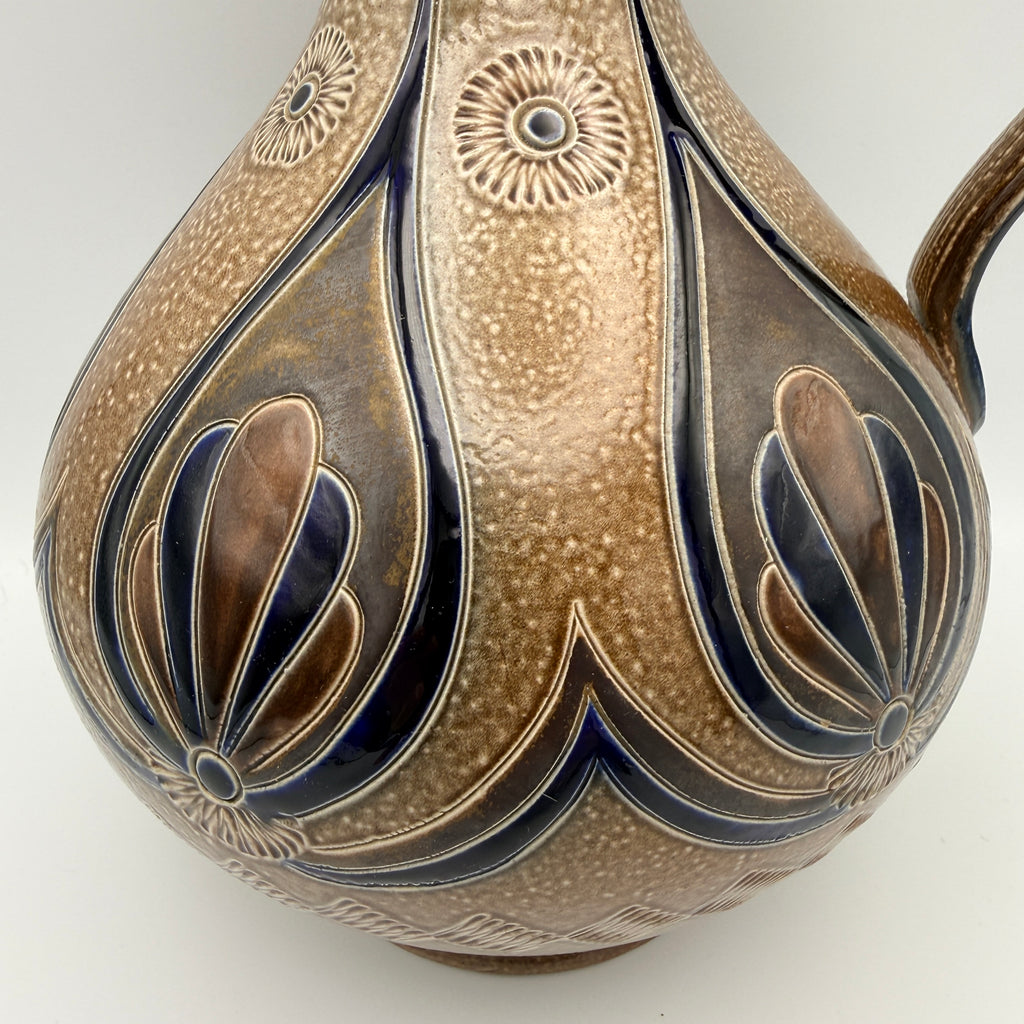 Goebel Merkelbach Krug Salzglasur Handarbeit Blumendekor 1984 Goebel