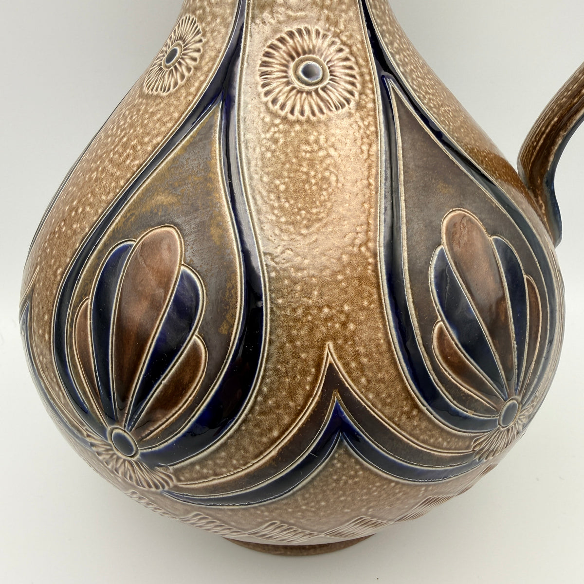 Goebel Merkelbach Krug Salzglasur Handarbeit Blumendekor 1984 Goebel