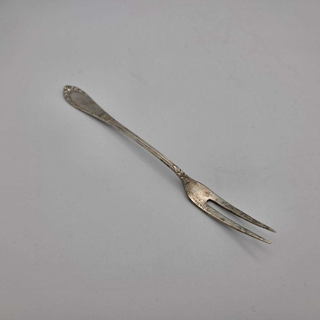 Antike Silbergabel Aufschnittgabel Fleischgabel Vorlegegabel Silber 800er - 33,68g 19cm Showroom Ansbach